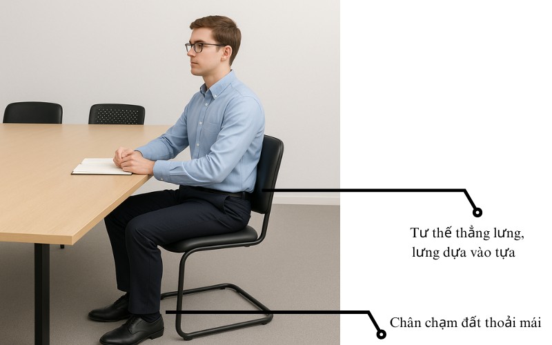 Kết hợp tư thế ngồi đúng cách với ghế chân quỳ không tay để tăng độ thoải mái
