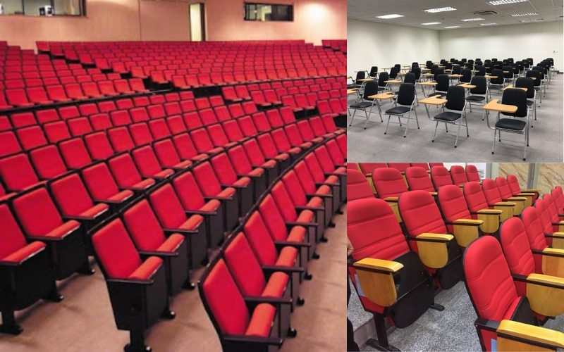 Ghế hội trường có bàn viết sử dụng cho nhiều không gian khác nhau 