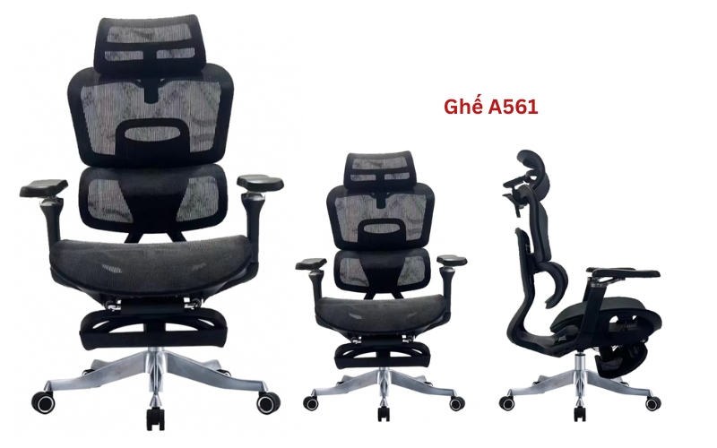 Ghế công thái học A561 giao diện mạnh mẽ, cá tính 