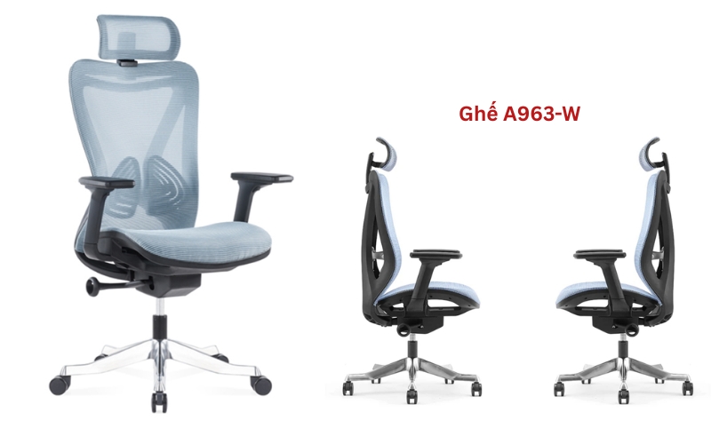 Ghế công thái học A963-W hiện đại 