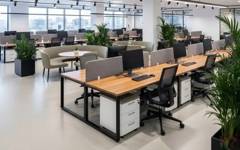 Mỗi nhân viên trang bị hộc tủ riêng, thiết kế 3 ngăn kéo tiện lợi 