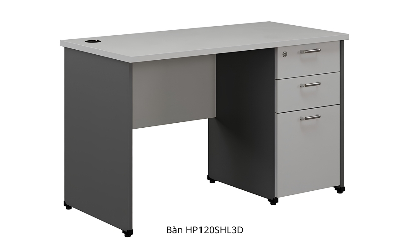 Bàn gỗ hộc liền cho khu vực làm việc 