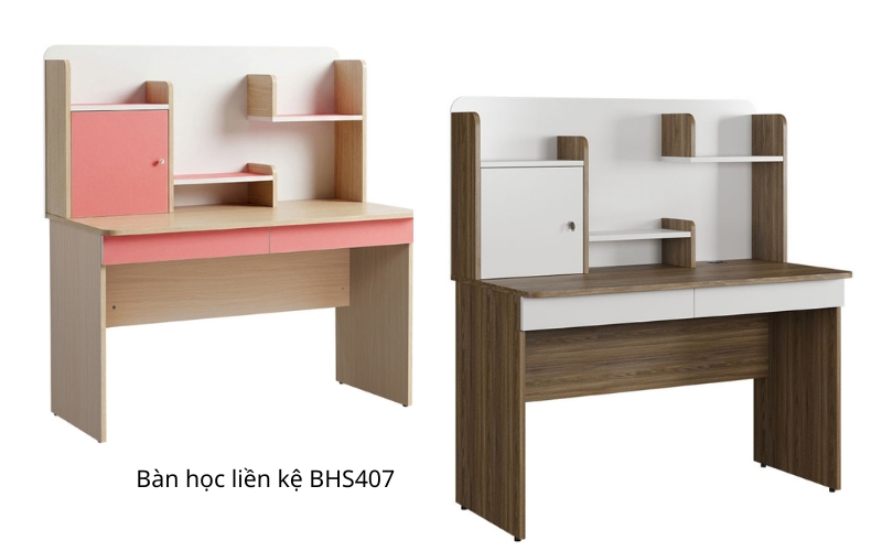 Bàn học liền kệ BHS407 