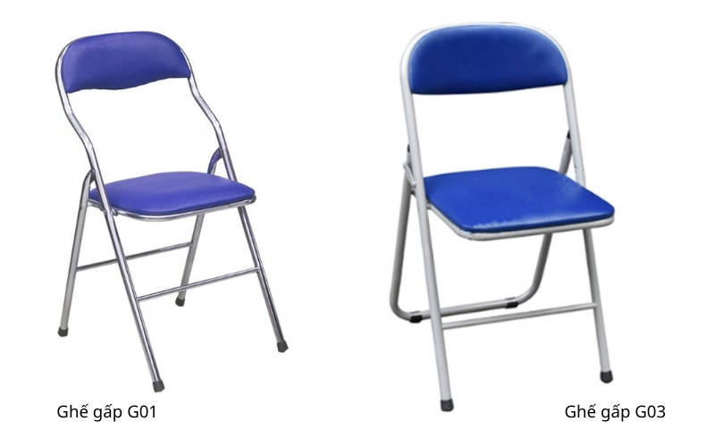 Ghế gấp xếp G01 và G03 tiện lợi cho không gian làm việc 