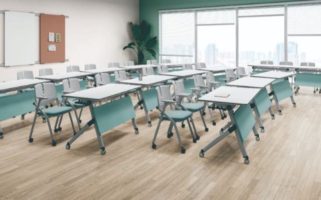 Bí quyết tối ưu không gian phòng họp cùng bộ bàn ghế hội trường gấp xếp.