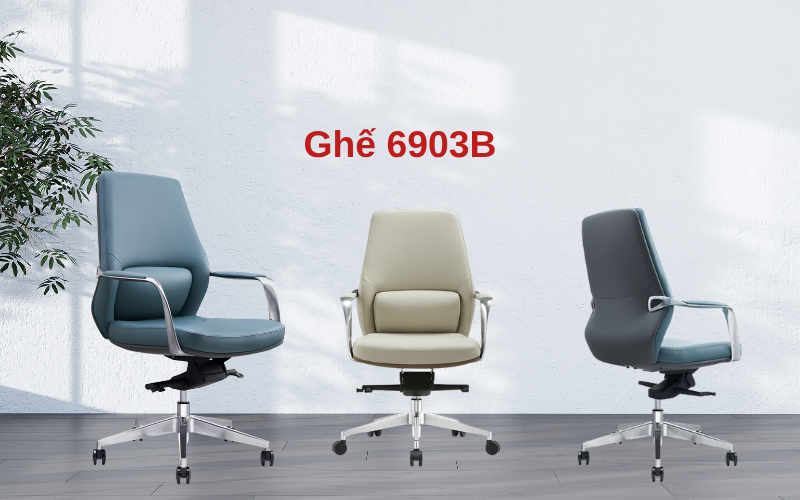 Ghế da PU cao cấp lưng trung 6903B.