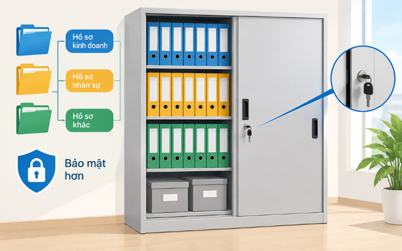 Phân loại tài liệu trước khi sắp xếp vào tủ
